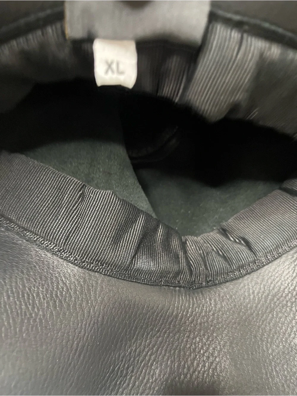 Fendi Black Pebbled Leather Bucket Hat Wide Brim Quiet Luxury Designer Chic